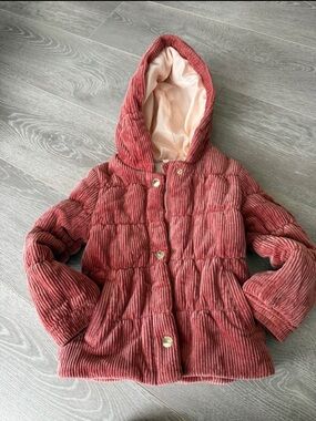 Chloe Kids Pink Corduroy Hooded Jacket
